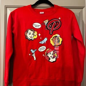 Disney 100 Princess Retro Reimagined Patch Fleece Pullover Sweatshirt
